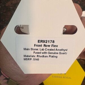 Front Row Flex Amethyst and Silver Earrings